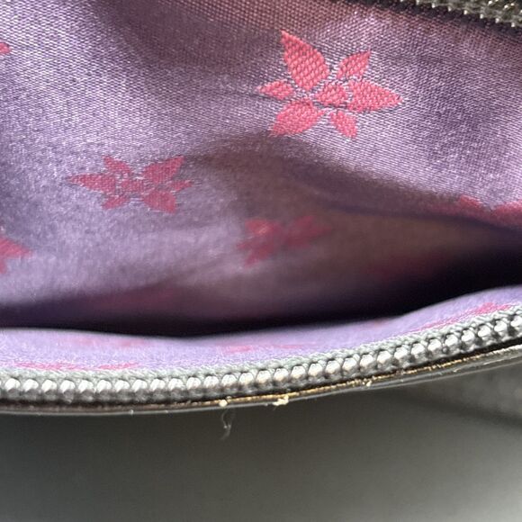 Anuschka Leather Hand Painted Dragonflies & Sunflowers Handbag - Picture 13 of 16